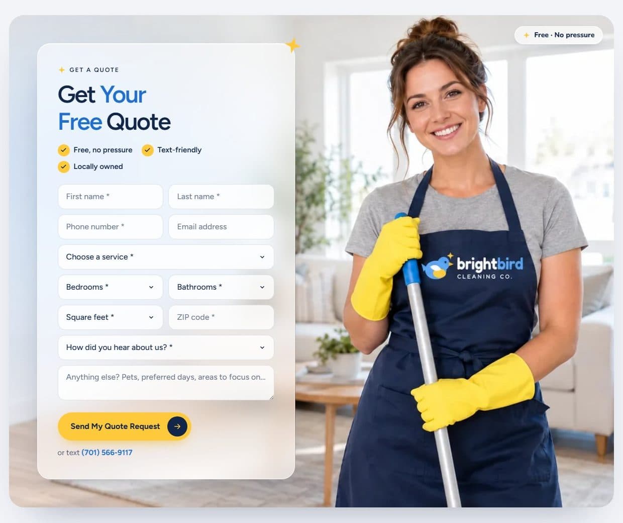 Brightbird free quote form