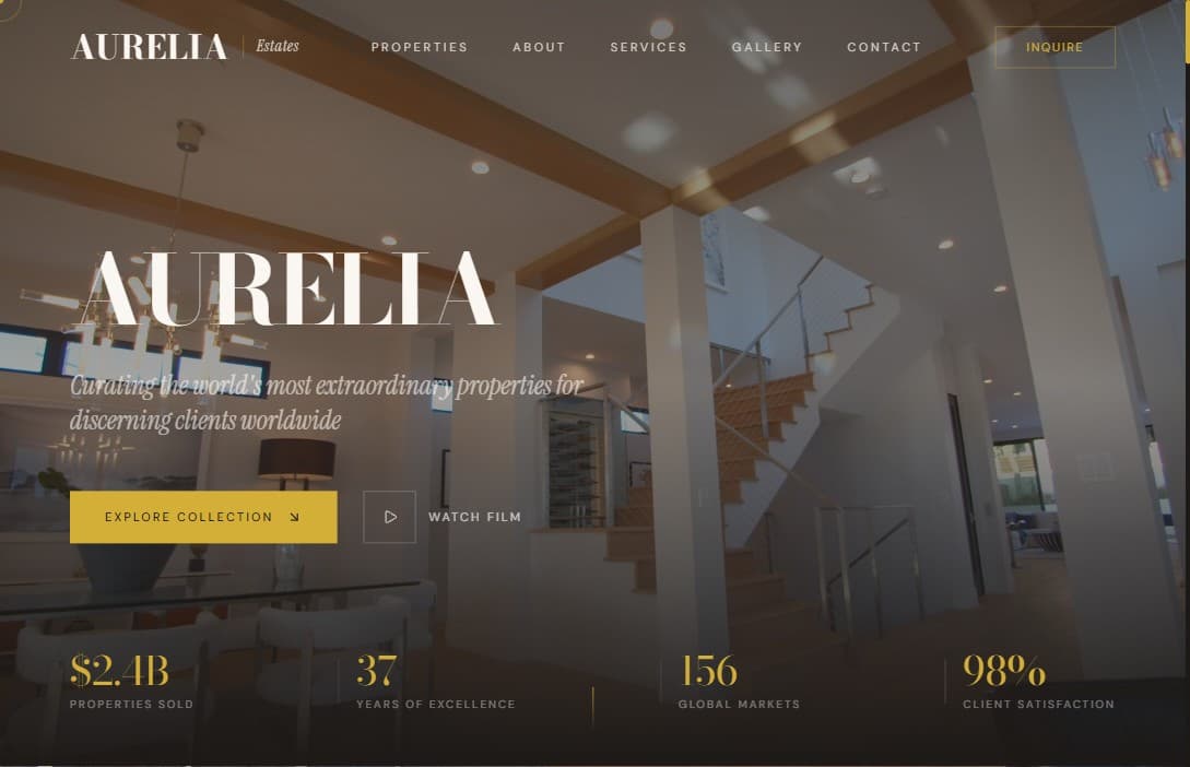 Aurelia Estates website