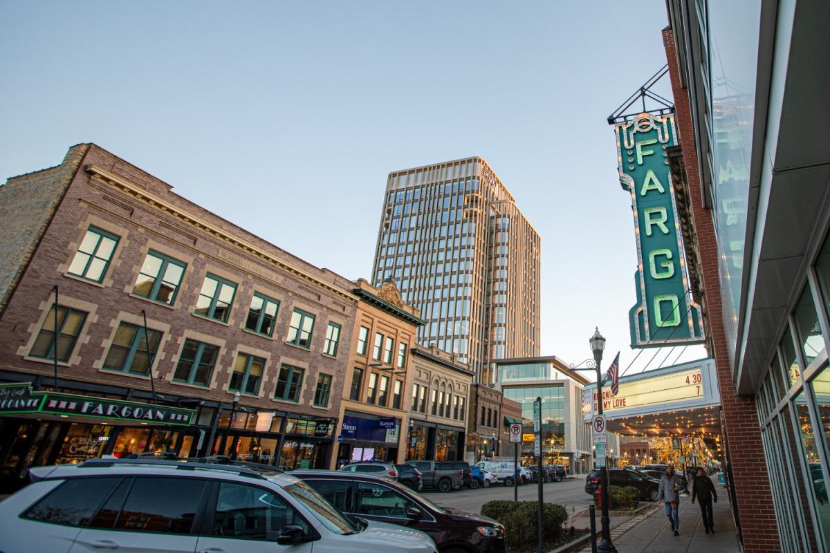 Fargo theater sign on Broadway